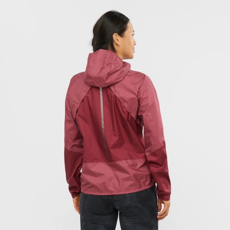 Chaquetas Shell Salomon Bonatti Impermeables Mujer Rojos | MX QTXO098